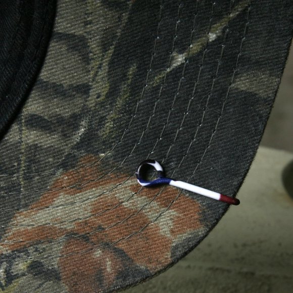 TPH Camo Baseball Cap with Fishing Hook Pin on Bill Adjustable - Picture 9 of 9